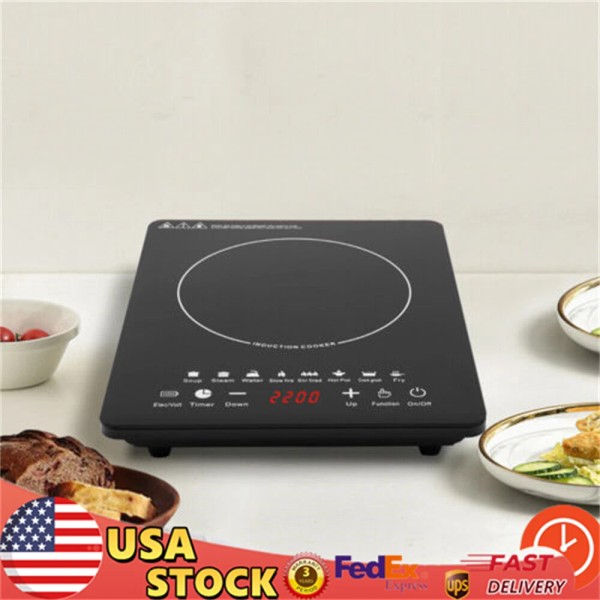 Unbranded 2200W Portable Kitchen Countertop Induction Cooktop Burner Electric Hot