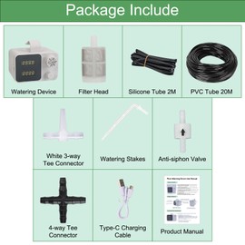 Garten BewässerungsSystem,Garten Bewässerung Kit,20m Automatische bewässerung DIY -Bewässerungssystem mit einstellbarer Sprühdüse,Gartenbewässerung für Landschaft, Gewächshaus,Flower Bed