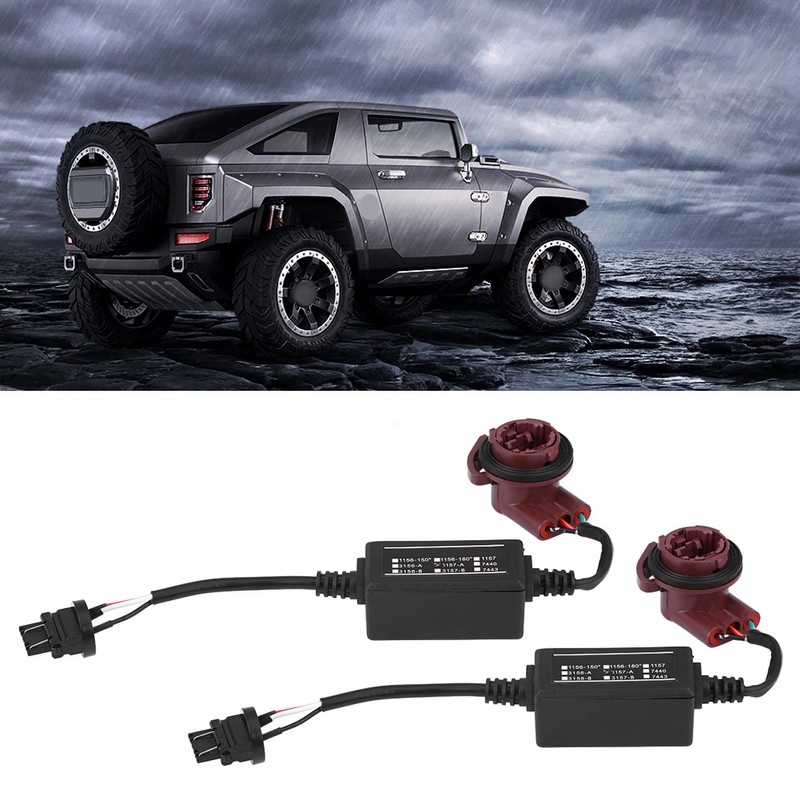 2pcs 3157A LED Decoder Adapter Anti Hyper Blink Flash Error