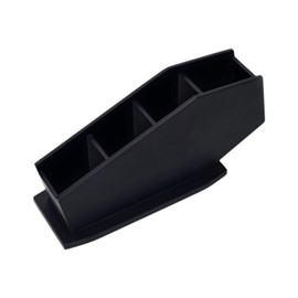 Milageto Makeup Brush Holder with 4 Compartment Durability Sturdy Container Portable Pencil Holder for Countertop Home Vanity Bathroom