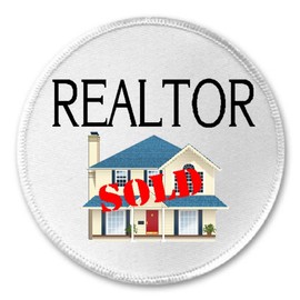 Realtor SOLD - 3" Sew/Iron On Patch Real Estate Agent House Home Sales