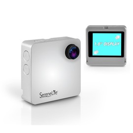 SereneLife Clip-on Wearable Camera 1080p Full HD with Built-in Wi-Fi, Ideal for Classroom to Record The Lecture, Sports, Jogging, Cycling, Hiking, Fishing, and Camping. (Gray)