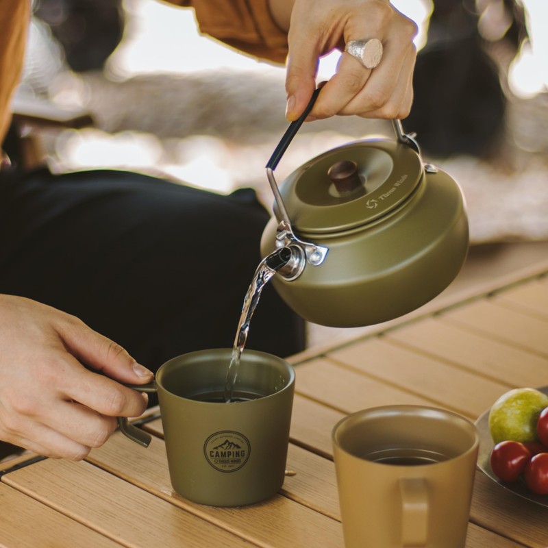 Thous Winds 0.6 Liter Lightweight Stainless Steel Camping Kettle Portable