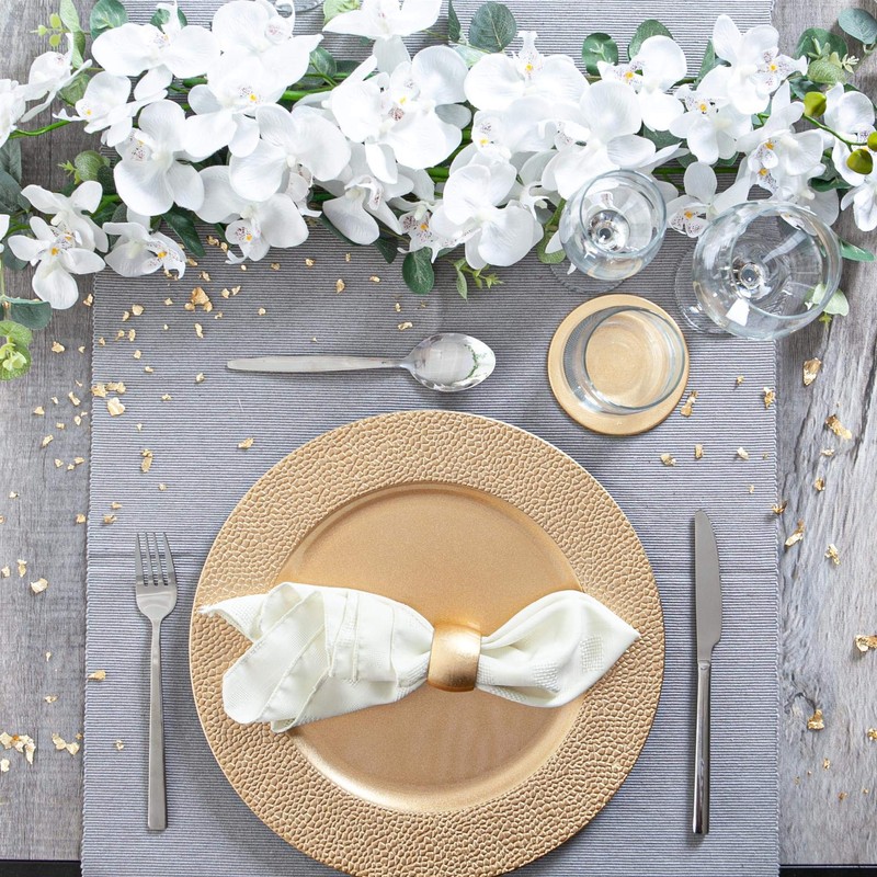 Argon Tableware Metallic Coasters - Luxe Christmas Tableware Drinks Mats