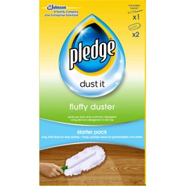 Pledge Duster Starter Kit - Picks Up Dust, Dirt and Lint with a Few Effortless Swipes (1 Handle with 2 Refills)