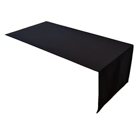 Lemos Home Table Runner Table Linen Made from 100% Cotton Collection Concept, Choice of Colours and Sizes (Table Runner - 45 x 150 cm, Black)