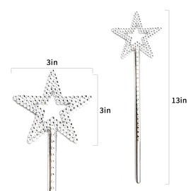 KOMIDK 13 Inches Fairy Wand Star Wand Princess Angel Wand for Birthday Party Wedding Christmas Cosplay