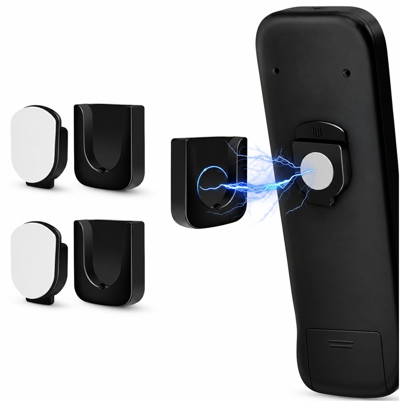 Magnetic Remote Control Holder for Wall Storage – Self-Adhesive, No-Drill