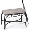 Mango Steam Heather Gray Shoe Bench - Vanity Seat for