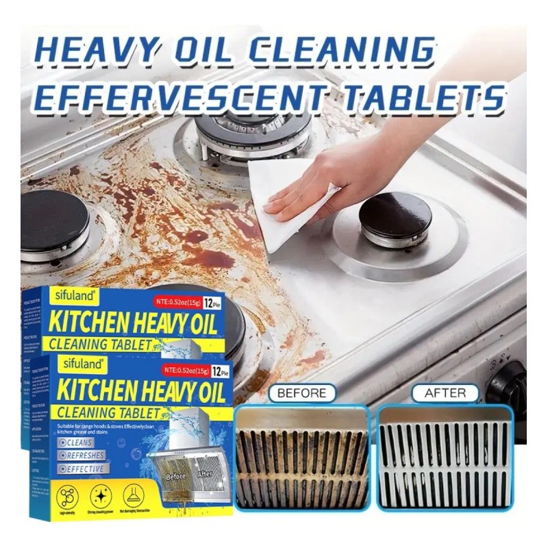 Tabletas Efervescentes Limpia Grasas Sin Dejar Residuos
