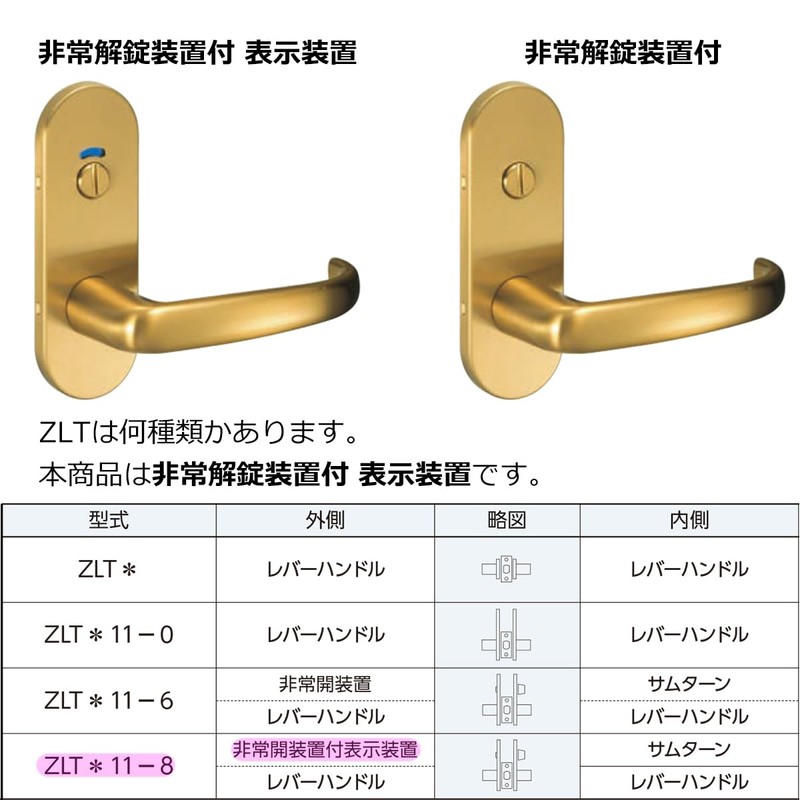 MIWA (Miwa Lock) Door Knob Lever Handle Lock Indicator Lock
