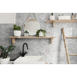 10-Pack Peel and Stick Grey Marble Tiles (11.8" x 11.8") – 9.8 Sq. Ft. Waterproof PVC Shower & Backsplash Tiles for Bathroom, Kitchen, and Living Room – Self-Adhesive, Easy Installation