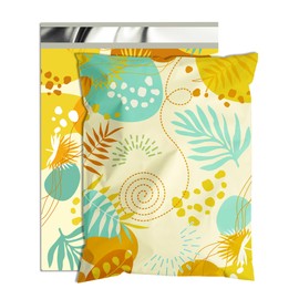 Jowlroel Colorful Leaves Poly Mailer 10x13 Inch 25 Pcs, Waterproof Shipping Bags for Clothing, Tear-Resistant Mailier Bags, Strong Mailing Bags with Self-Seal