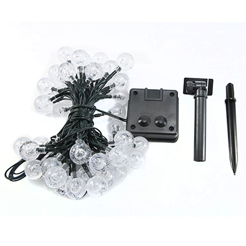 Solar String Lights Outdoor Multicolor 36ft 60 Led Crystal Globe