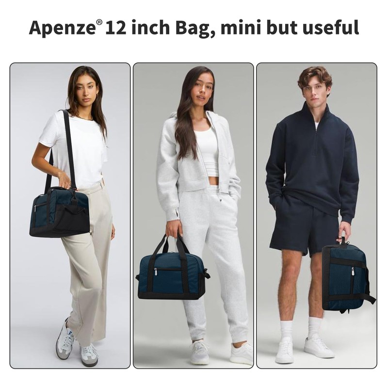 Small Gym Bag Carry On Bag - 12 inch Mini