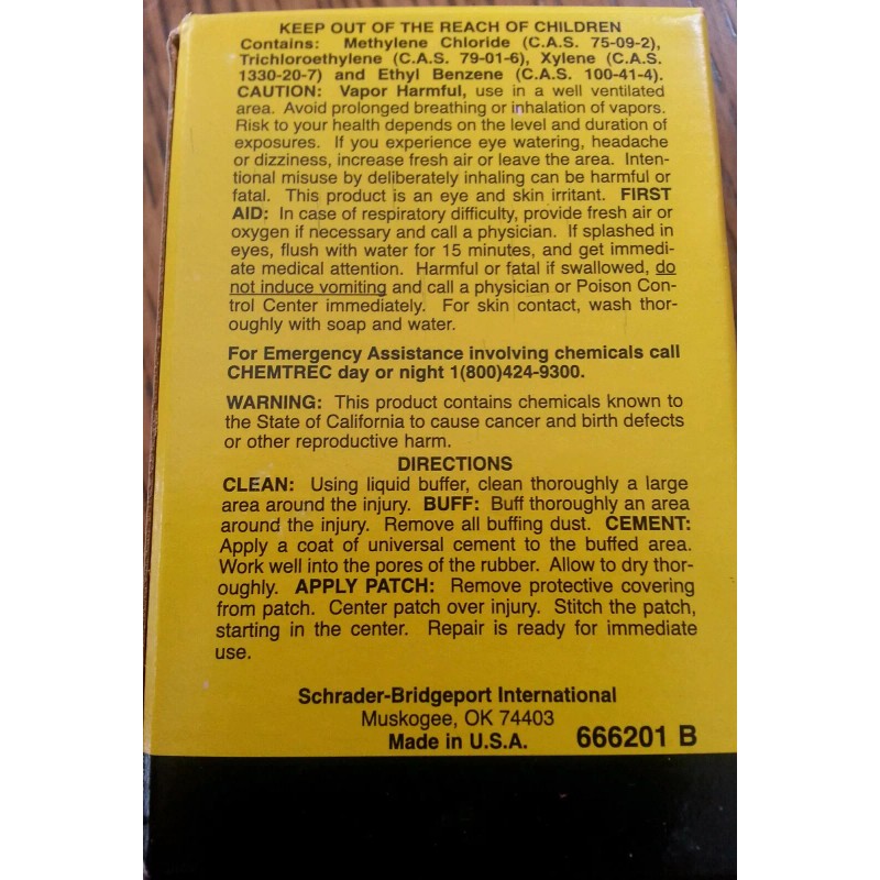 CAMEL RUBBER REPAIR KIT CAMEL 11-049 MADE IN USA SCHRADER