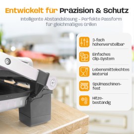 Spacer Clip with 3 Levels, Compatible with Tefal Optigrill, Optigrill XL, Accessories, Prevents Crushing Food