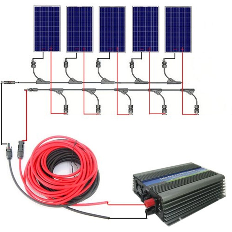10AWG Solar Extension Cable with Female and Male Connector for