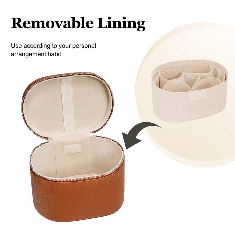idoltimes - Estuche para cosméticos de piel, bolsa de maquillaje