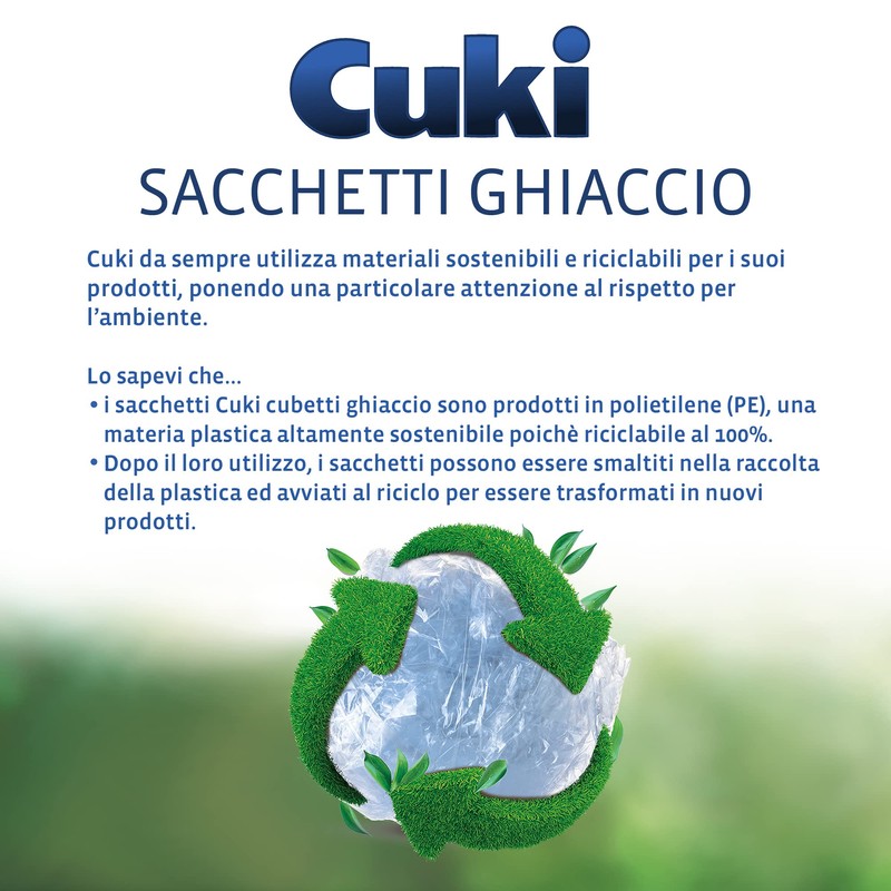 Cuki 6 Packs of 10 Plastic Ice Packs 280 Cubes