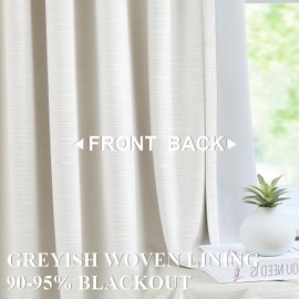 Vision Home Velvet Pinch Pleated Blackout Curtains 80% Room Darkening French Pleat Velvet Drapes 84 inch for Living Room Bedroom Thermal Insulated Window Panels with Hooks 40" Wx84 Lx2,Greyish White