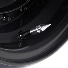 Circuit Performance VC6 Series Silver Aluminum Spiked Valve Stem Caps (Set of 4)