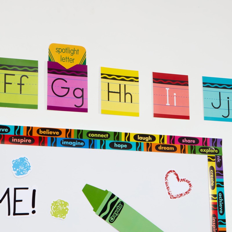 Eureka 847818 Crayola Crayons Mini Alphabet Bulletin Board Set for