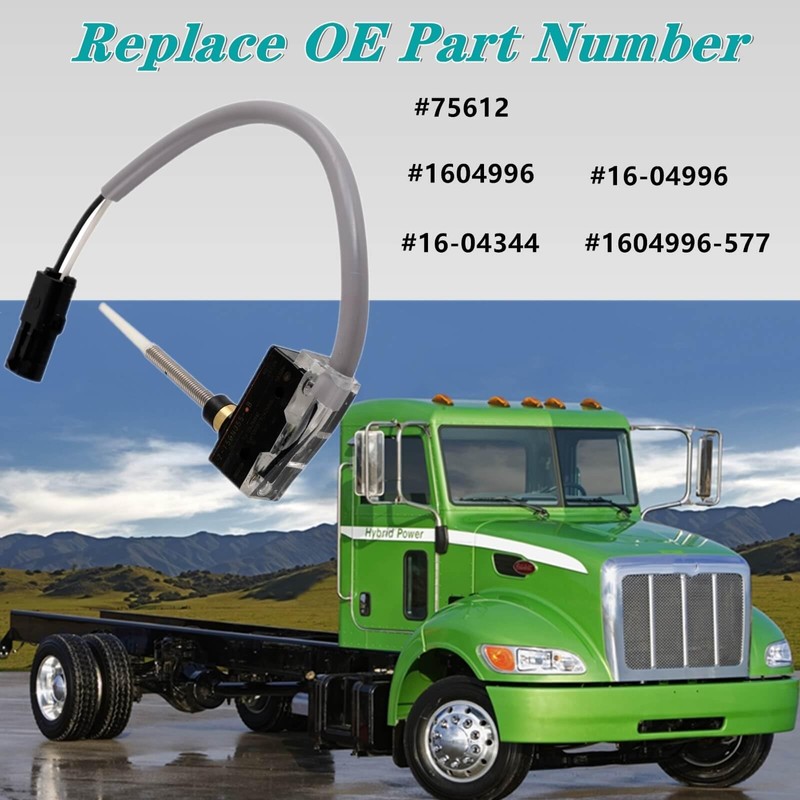 Clutch Switch 1604996,Compatible with 1987-2007 Peterbilt 378 379 Models Part#