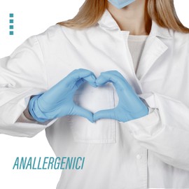 MONOUSALO Disposable Nitrile Gloves, Blue, Powder Free, Pack of 500, Latex and Talc with Microgrip for Professional Use, Disposable Gloves for Kitchen, Food, Hairdresser, Boss, Tattoo, 4.5