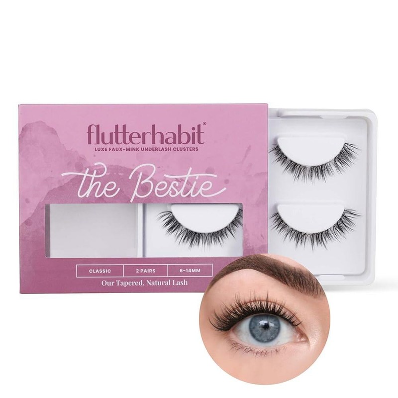 Flutter Habit 플러터해빗 더 베스티 속눈썹, 속눈썹 2세트, DIY 연장,