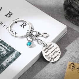 Otuuz Inspirational Gift Key Chains Sometimes You Forget You Are Awesome Encourage Key Rings Motivational Keyring Initial Alphabet Keychain for Women Girls Sister Friends Bestie Colleague (Letter S)