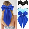 Velscrun Black White Blue Dark Blue Hair Bows for Women