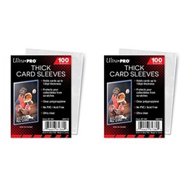 Ultra Pro Thick Card Sleeves for Thick Jersey or Memorabilia Sports Trading Cards by Topps 2 Pack