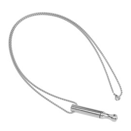 Breathing Necklace, Anxiety Necklace for Meditation, Relaxation, Calming Down, and Reducing Stress, Breathwork Tool, Premium Stainless Steel, Silent Design for Men and Women (Steel Color)