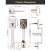 Tinewa Square Satin Nickel Door Handleset with Lever, Upgrated Entry