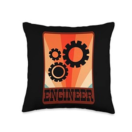 Mechanical Engineer Funny Engineering Gift Mechanical Funny Engineering Graduation Degree Throw Pillow, 16x16, Multicolor