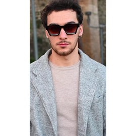 VISOONE Fashion 100% UV400 Protection Rectangle TR90 Y2K Sunglasses Accessories for Women Men RIVER