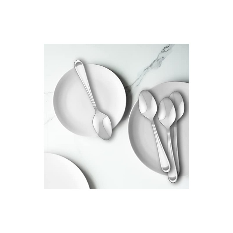 Hampton Forge Clark 4 Piece Teaspoon, 0.25 LB, Metallic