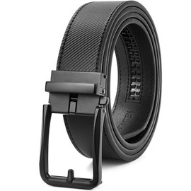 BOSTANTEN Mens Belt Leather Ratchet 1 3/8'' Belt For Men Gift Dress and Casual with Adjustable Buckle, Trim to Fit