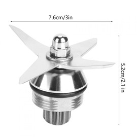 Mixer Blade, 4-Blades Stainless Steel Blender Assembly Replacement Parts for 1195 58625 15504 58805 15652 15643