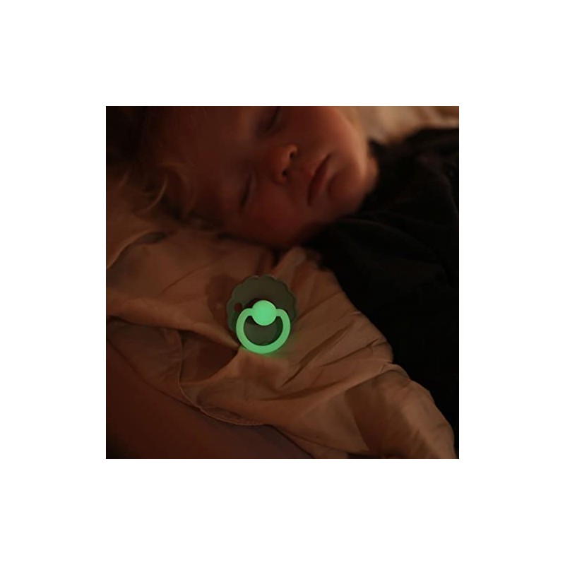 FRIGG Daisy Night Pacifiers - Glow in the Dark, BPA-Free,