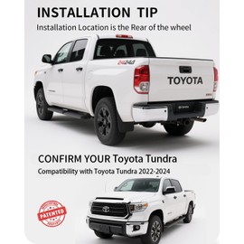 Yldqcfu Mud Flaps for Trucks ，Heavy Duty Splash Guards Compatible with 2022 2023 2024 2025Toyota Tundra ，4PC Front & Rear Mud Guards with Hardware Kit ，No-Drill Protection