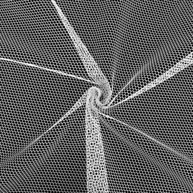 FSWCCK White Mesh Fabric, 62 x 59 Inch Soft Mesh Netting Slightly Stretchy for Shopping Bag, Backpack Pocket and Straps and Netting Clothes (White)