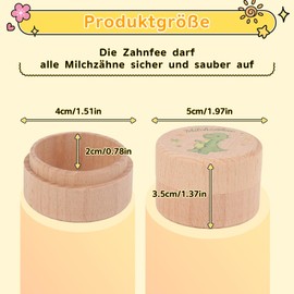 GADITIEK Tooth Box Milk Teeth for Girls and Boys, Milk Tooth Box with Cute Motif, Tooth Box for Milk Teeth, Gift Ideas for Christening and Birthday, New Parents Tooth Fairy Gift (Dinosaur)