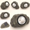 Solar Powered Rock Landscaping Spot 3-LED Light Garden Outdoor Stone