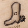Leather Punching Die Shoe Shaped Alloy Steel Blade Birch Base