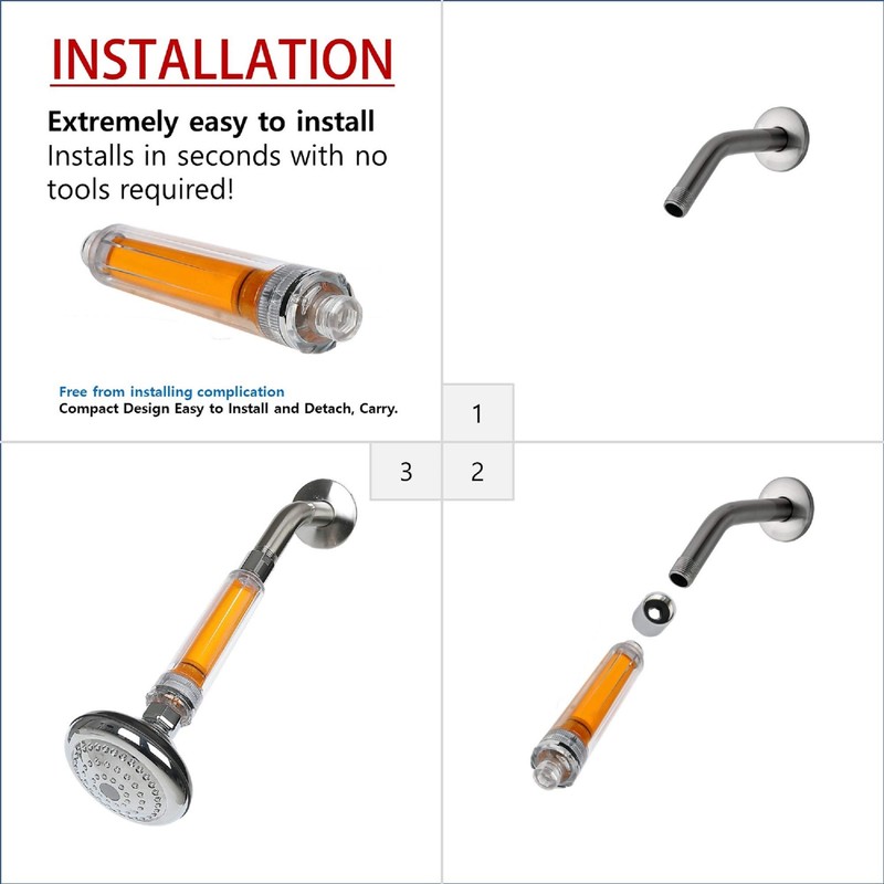 VitaPure VCF-50V Ultra Compact Vitamin C Inline Shower Filter aka