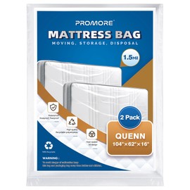 2 Pack Queen Plastic Mattress Bag for Moving and Storage Protector Cover