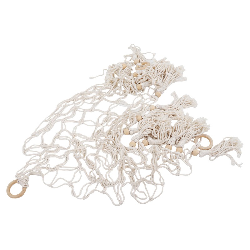 Storage Hammock Triangular Bohemian Style Cotton Rope Weaving Stuffed Animal