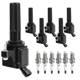 Ignition Coil Pack Spark Plugs Kit fit for 2.9L 3.7L 4.2L Chevy Colorado Trailblazer, GMC Canyon Envoy, Buick Rainier, Isuzu Ascender, Saab 9-7X, Hum-mer H3 2006 2007 2008 2009 2010 2011 2012, UF497